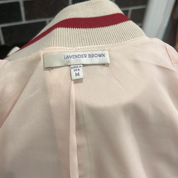 Lavender Brown fur Bomber Jacket/Like New - Picture 8 of 16